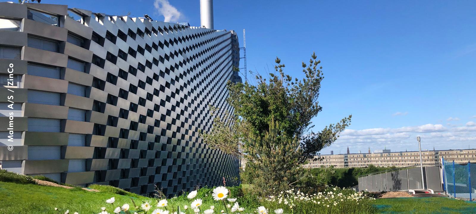 Toiture vert inclinée