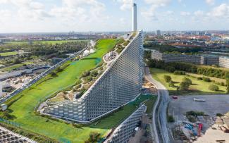 Steep pitched green roof