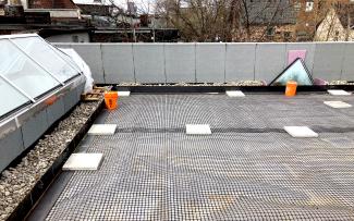 Geogrids are being installed