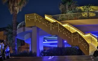 Stairway to a roof garden