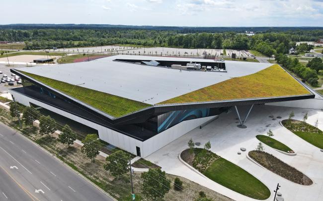 Toiture vert inclinée
