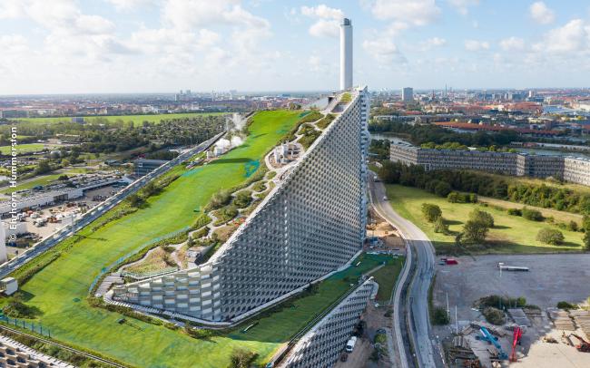 Toiture vert inclinée