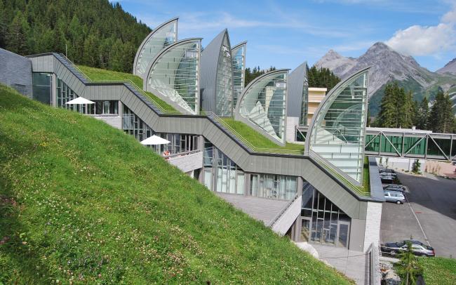 Toiture végétalisée avec gazon